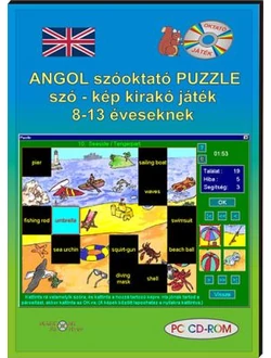 Angol szóoktató puzzle szó–kép kirakó játék 8-13 éveseknek (CD-ROM) 