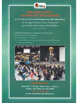 Differenciált, személyes bánásmód (DVD)