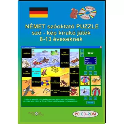 Német szóoktató puzzle szó–kép kirakó játék 8-13 éveseknek (CD-ROM)