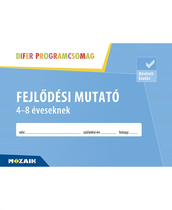 DIFER Fejlődési mutató 4-8 éveseknek