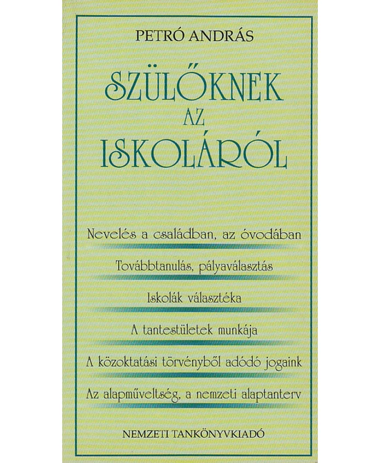 Szülőknek az iskoláról