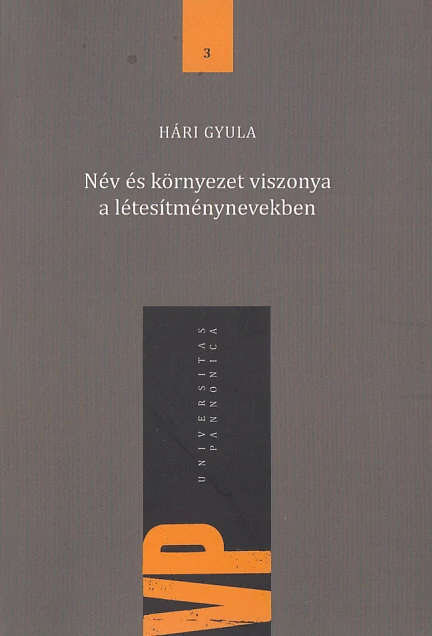 Név és környezet viszonya a létesítménynevekben