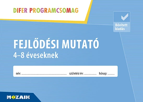 DIFER Fejlődési mutató 4-8 éveseknek