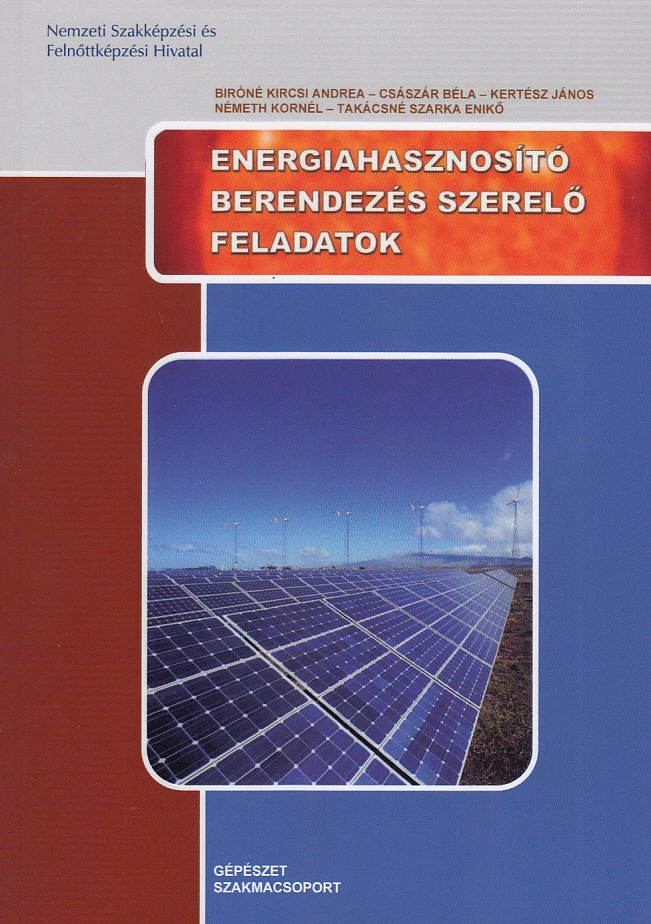 Energiahasznosító berendezés szerelő feladatok