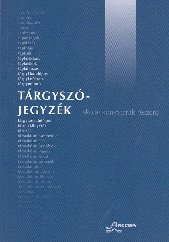 Tárgyszójegyzék